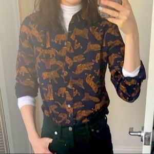J.Crew Tiger Pattern Shirt
